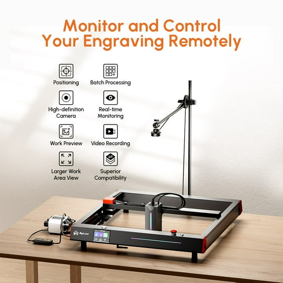 Algola/ser Video Record Camera Monitor and Control Engraving Cutting Remotely Precise Positioning High Accuracy Fits Most La/ser Machine