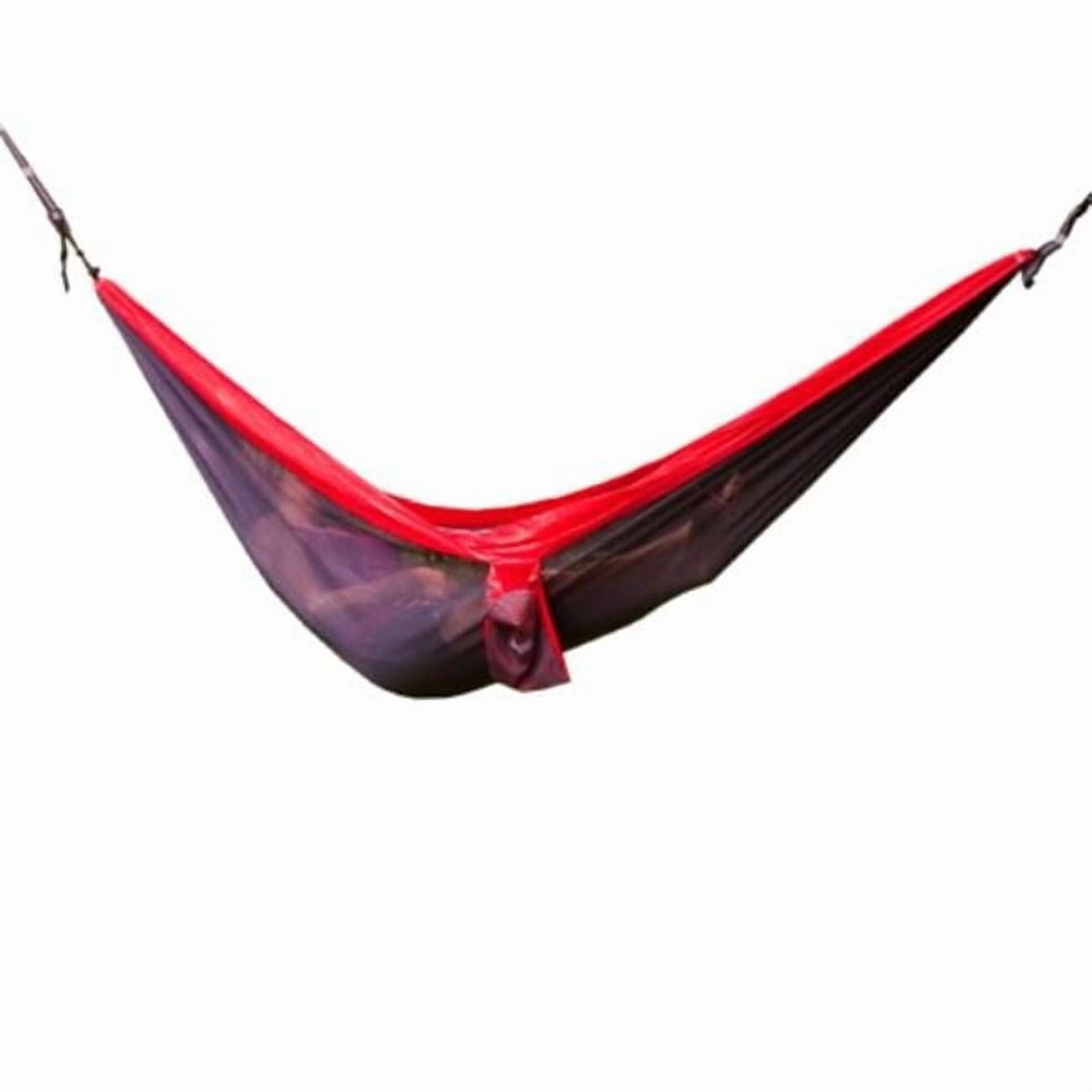 Algoma A41 2924MR Double Nylon Hammock, Red & Gray