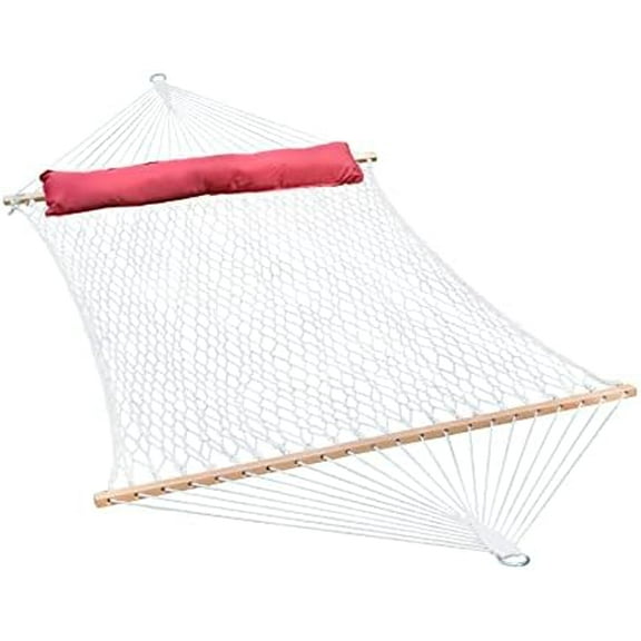 Algoma Net 13' Cotton Rope Hammock w/Pillow$$Garden & Patio