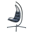 thumbnail image 1 of Algoma Rattan Hanging Chair with Stand, Charcoal gray, 1 of 10