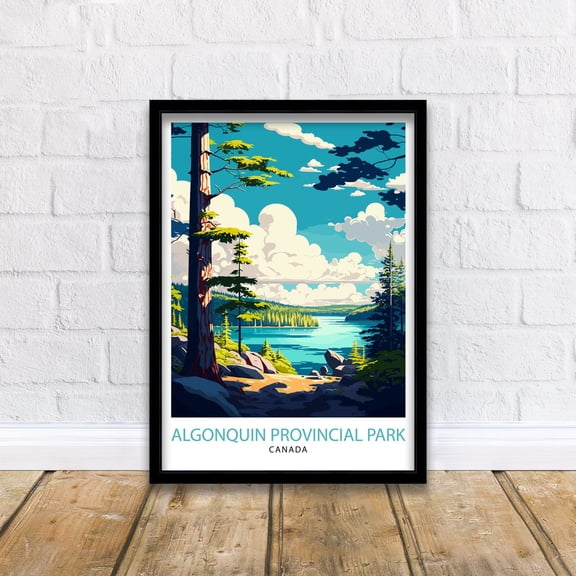 Algonquin Park Canada Art Print, Travel Poster, Poster Only