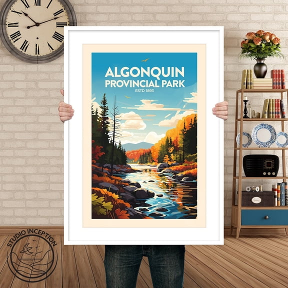 Algonquin Park Traditional Travel Landscape Decorative Wall Art Poster
