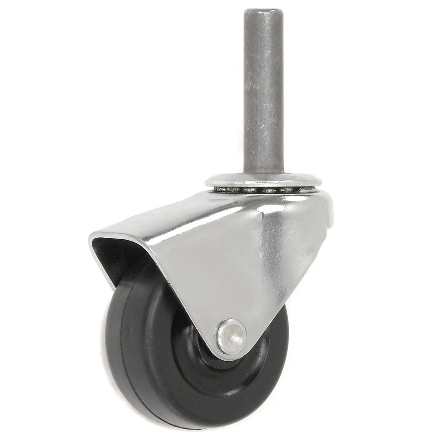 Soft Rubber Hooded Chair Caster with Stem, 2-9/16" High