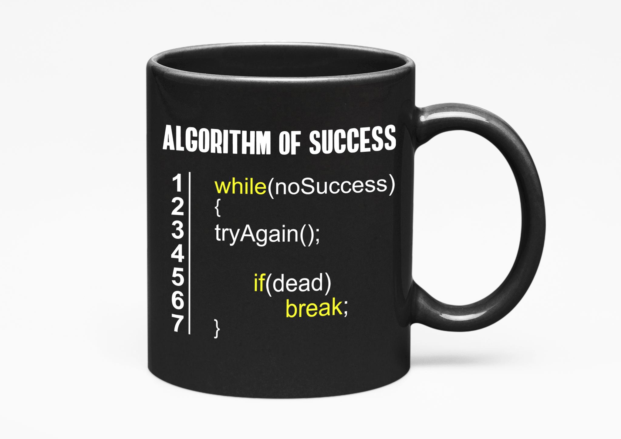Algorithm of Success, Black 11oz Ceramic Mug - Walmart.com