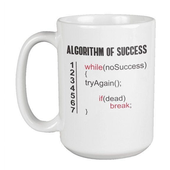 Algorithm of Success Coffee & Tea Mug for IT Professional Programmer (15oz)