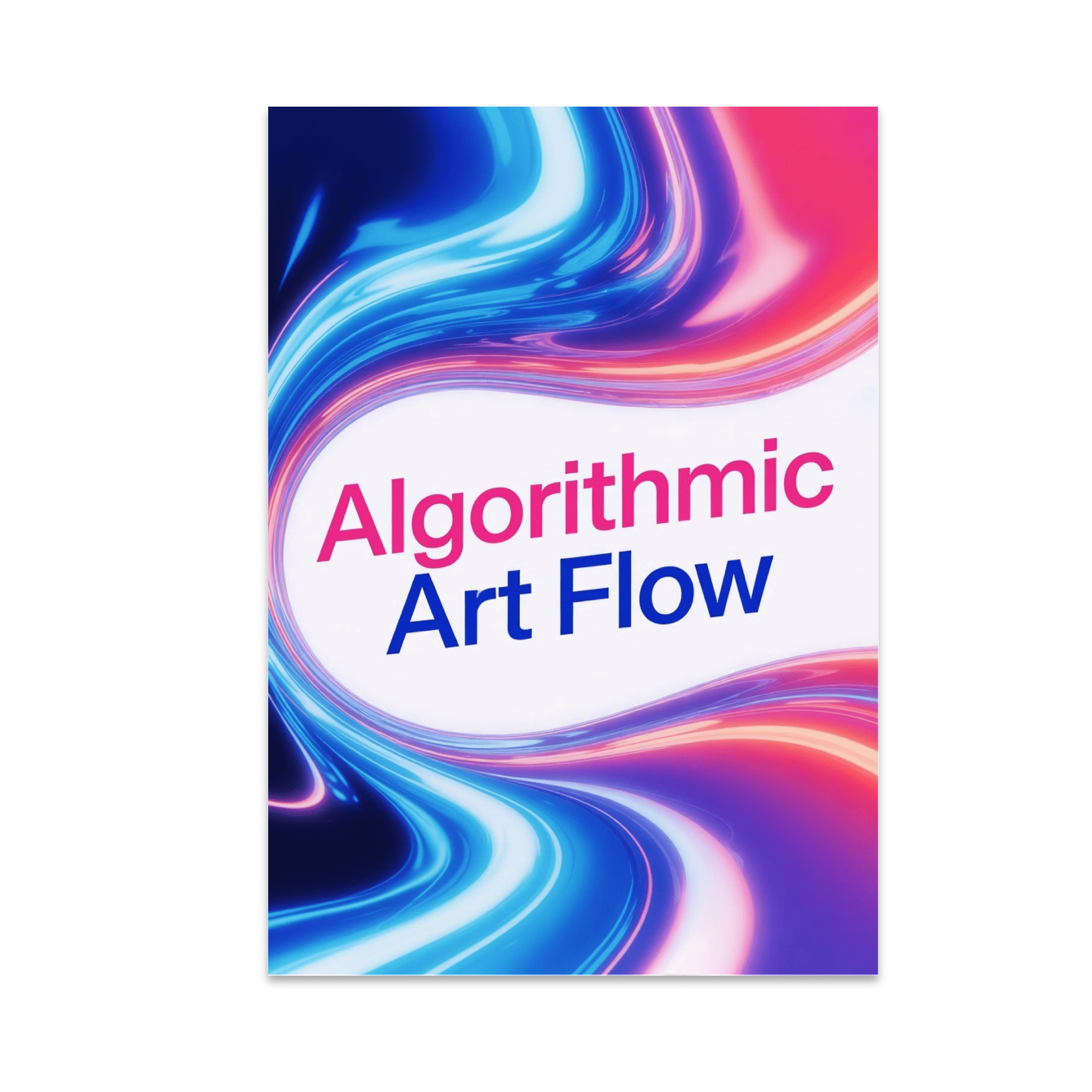 Algorithmic Art Flow Abstract Poster - Modern Art Enthusiast - 13x19 ...