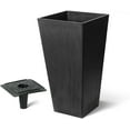 thumbnail image 1 of Algreen 17332 Valencia Square Flower Pot/Planter, Black, 10" x 20", 1 of 4