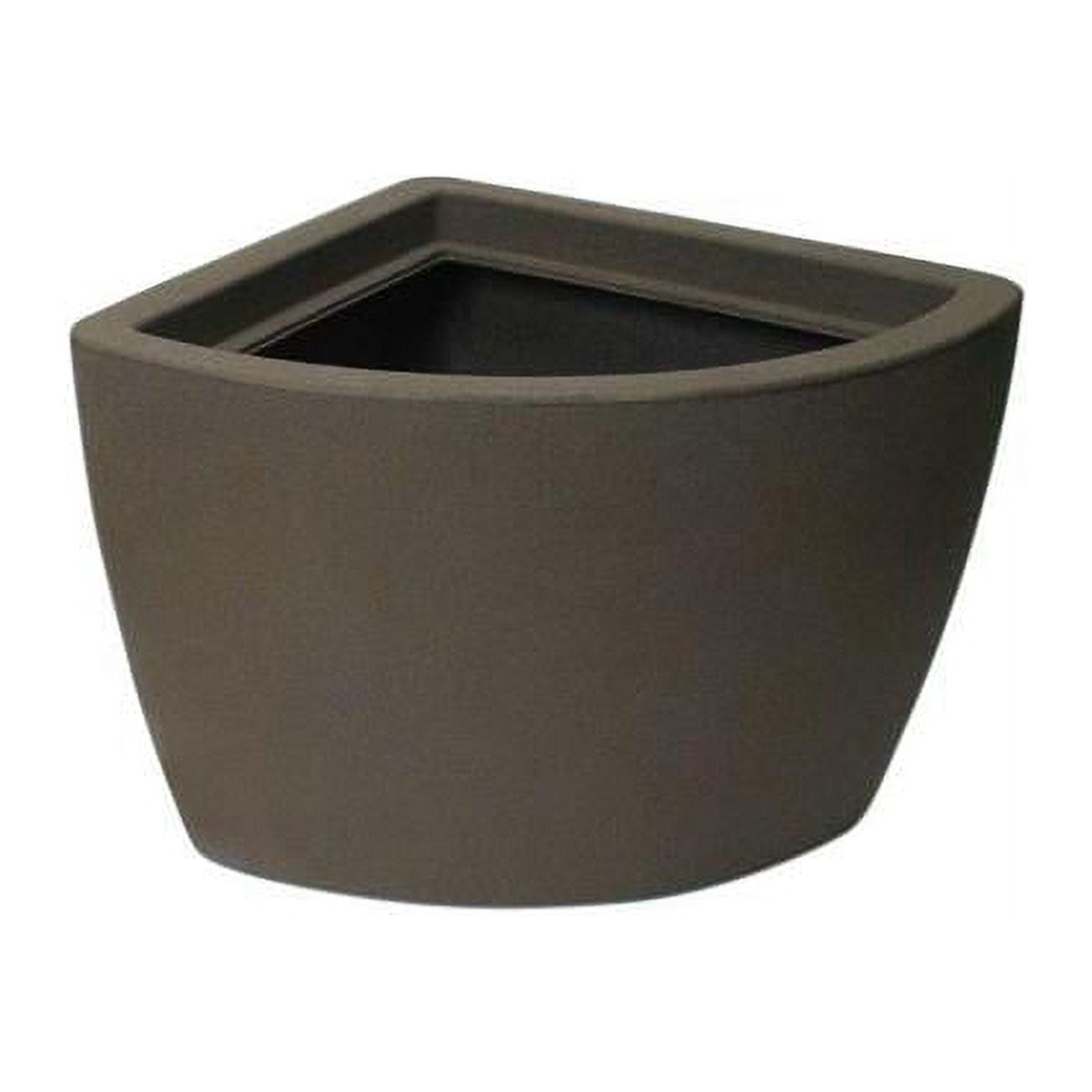 Large Brownstone Plastic Corner Pot Planter