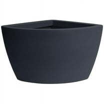 Algreen  35 gal Hampton Contemporary Charcoal Corner Planter