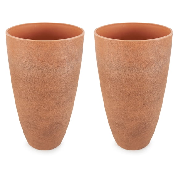 Algreen Acerra 43729 Recycled Resin Planter - Weatherproof - 2 Pack