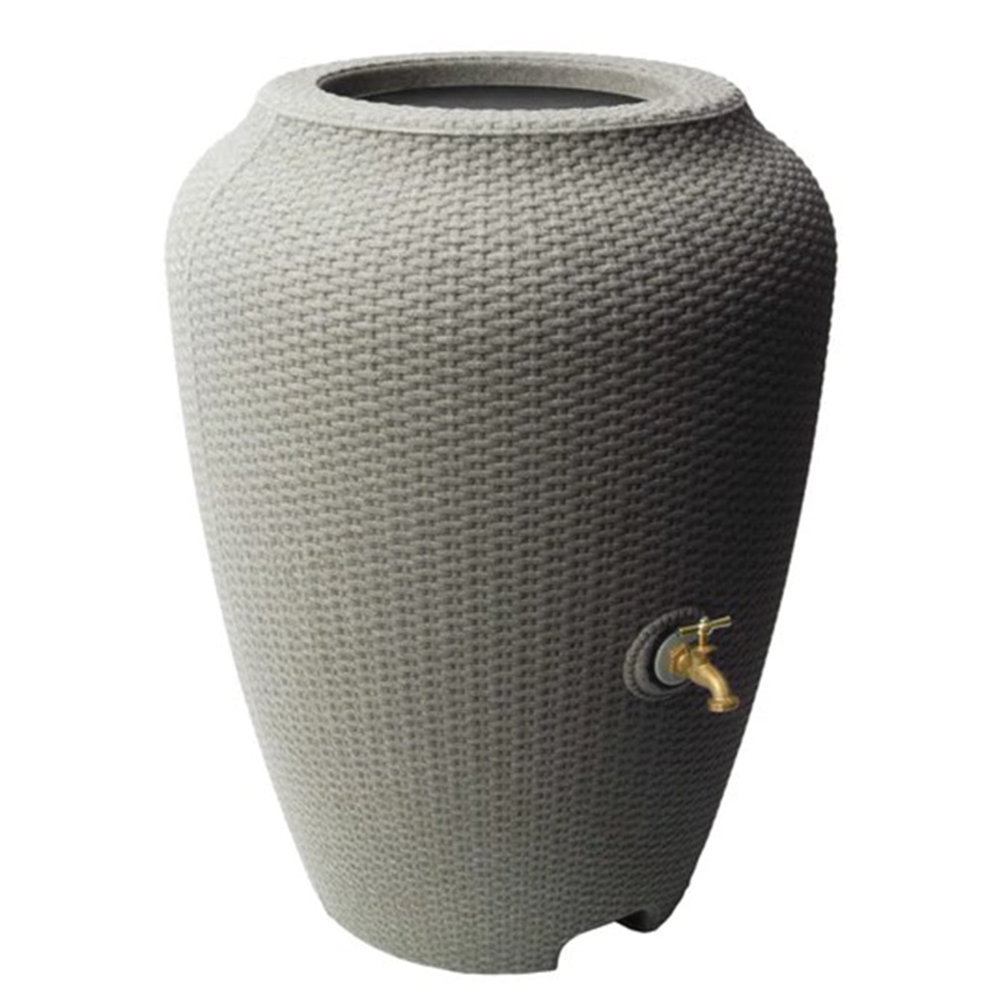 Algreen 50 Gallon Capacity Sustainable Wicker Rain Harvesting Barrel