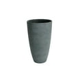 thumbnail image 1 of Algreen Acerra Planter, Curved Vase Planter, 11.5-In. Diameter by 20-In. H, Grey Stucco, 1 of 2