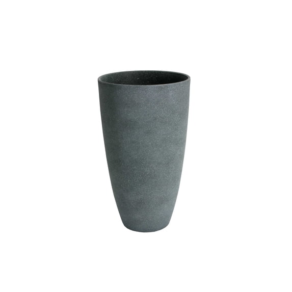 Algreen Acerra Planter, Curved Vase Planter, 11.5-In. Diameter by 20-In. H, Grey Stucco