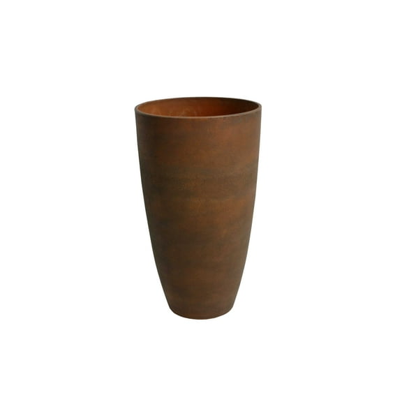Algreen Acerra Planter, Curved Vase Planter, 11.5-In. Diameter by 20-In. H, Rust