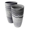thumbnail image 1 of Algreen Acerra Planters, Curved Vase Planters, 11.5-In. by 20-In. H, Marble, 2 Pack, 1 of 3