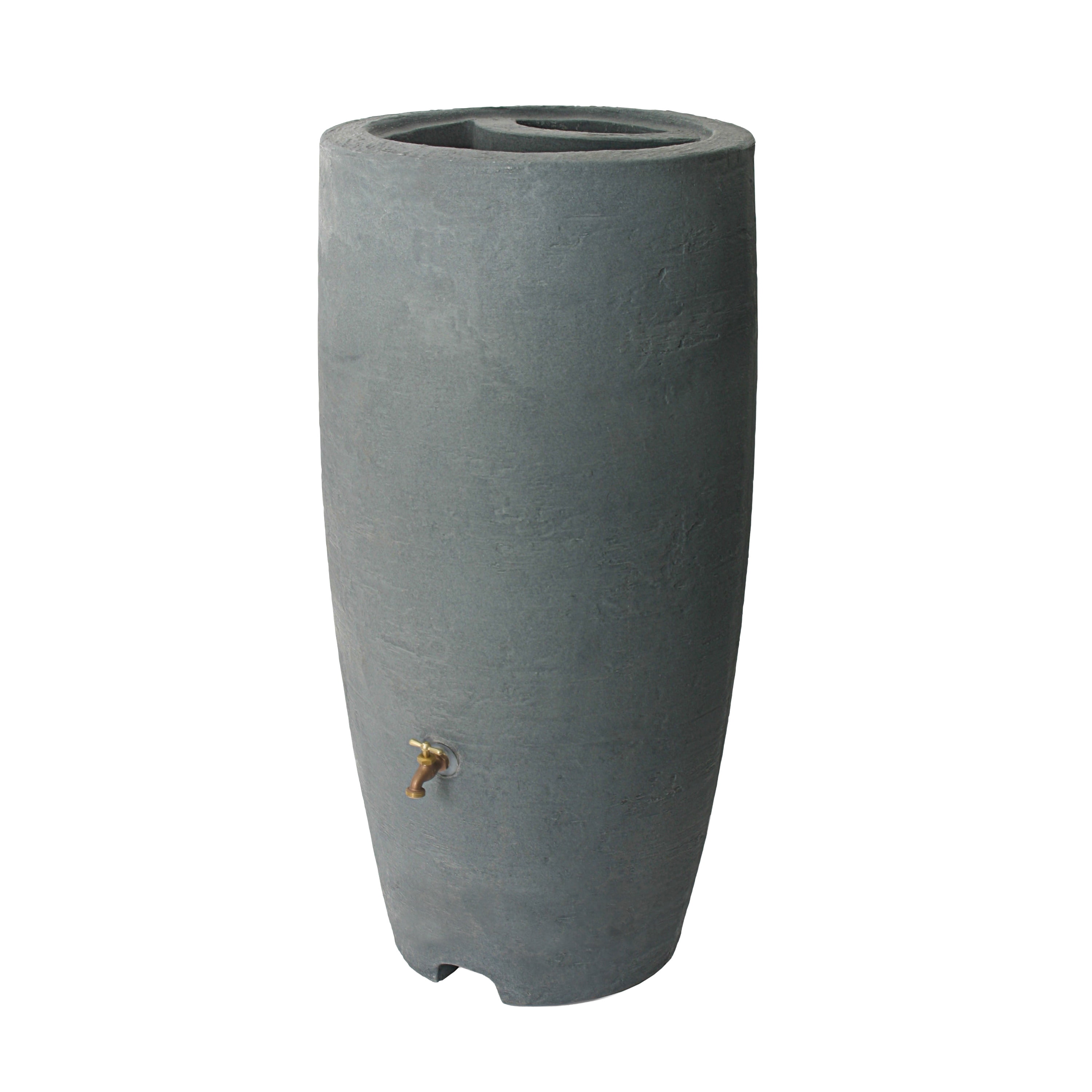Algreen Athena Rain Barrel, 80 Gallon, Charcoal Resin