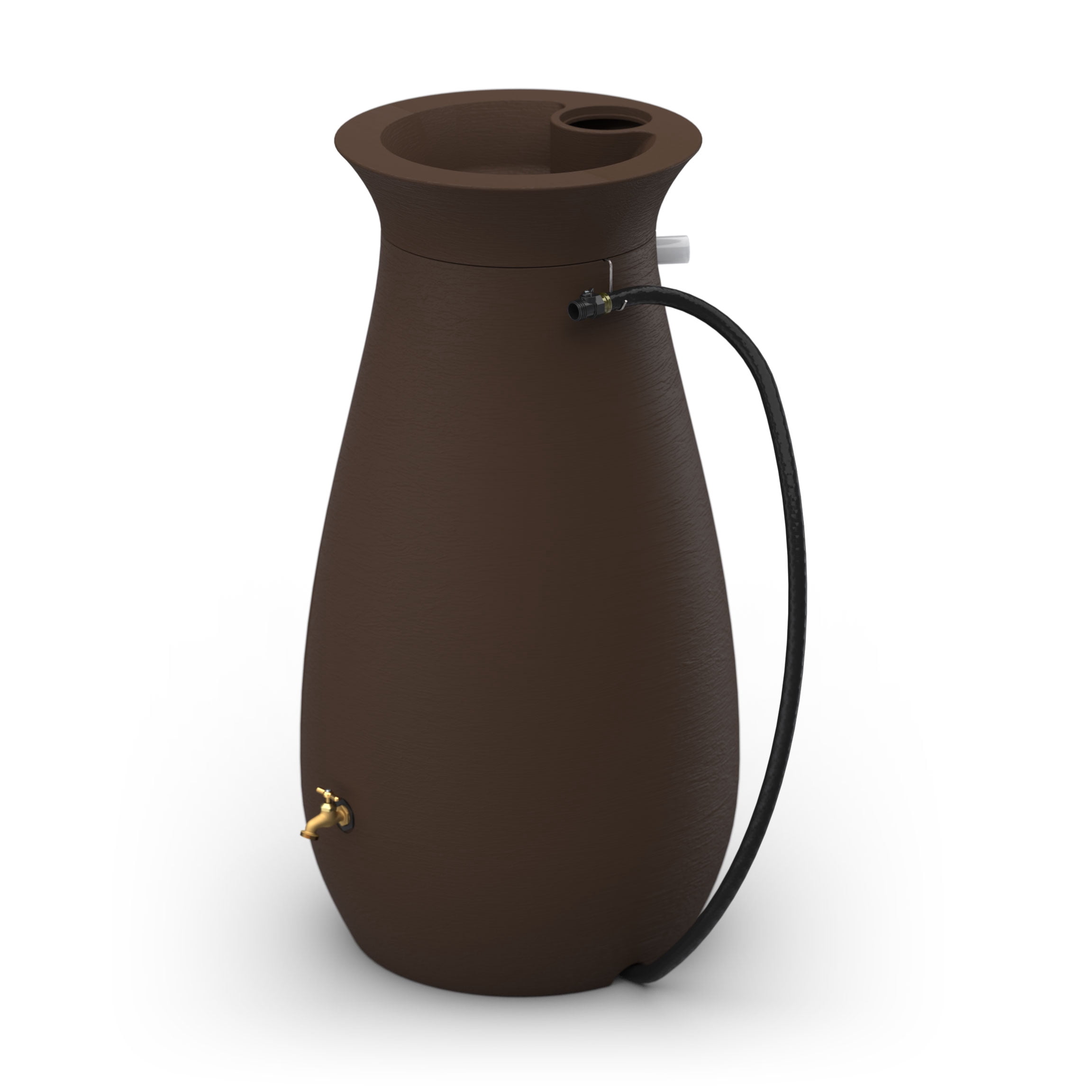 Algreen Cascata Rain Barrel, 65 Gallon, Dark Brown Resin