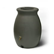 Algreen Castilla 50 Gallon Rain Water Collection Barrel, Brownstone
