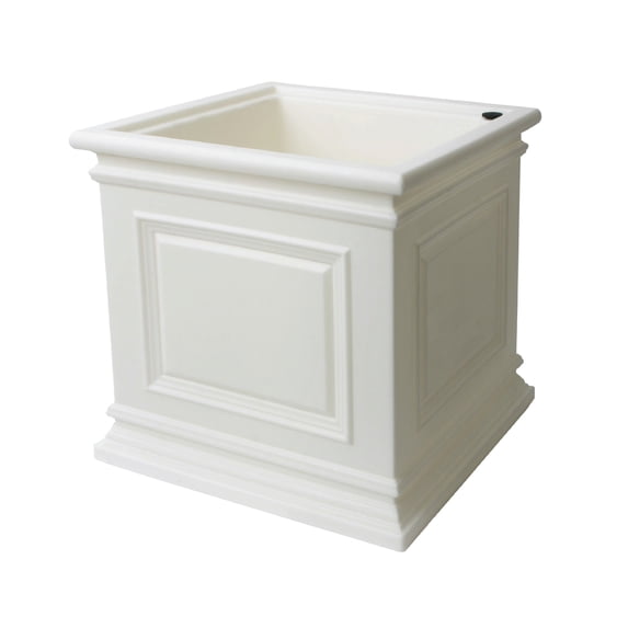 Algreen Covington 16" Self-Watering Planter Cube - White Resin