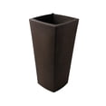 thumbnail image 1 of Algreen Crete 25" Self-Watering Planter, Square Curve, Brownstone Resin, 1 of 5