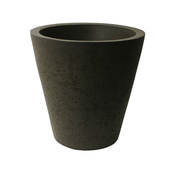 Algreen Crete Planer, Self-Watering Planter, 20.5-In. Height by 20-In., Concrete Texture, Brownstone