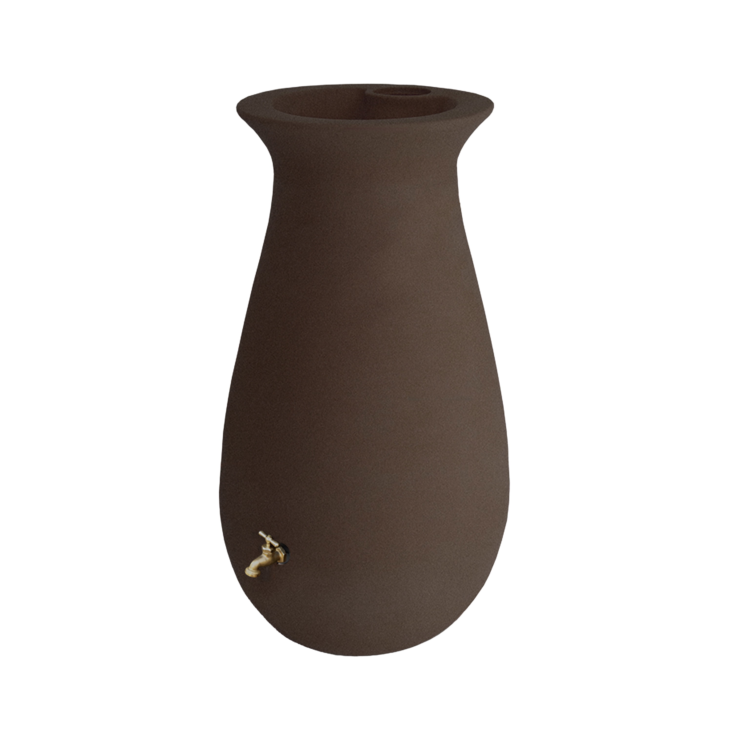 Algreen EcoCascata Rain Barrel, 65 Gallon, Brownstone Resin