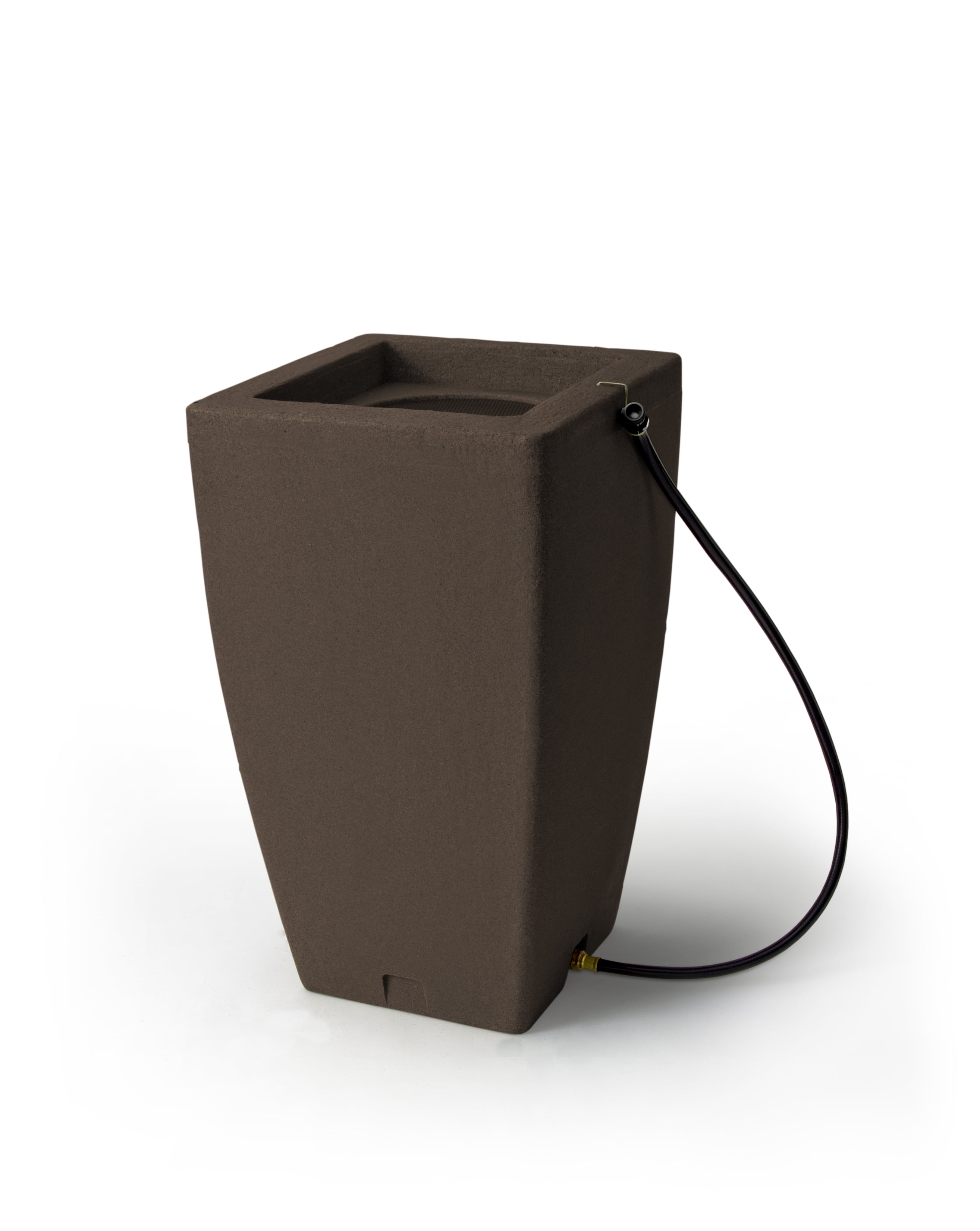 Algreen Madison Rain Barrel, 49 Gallon, Brownstone Resin