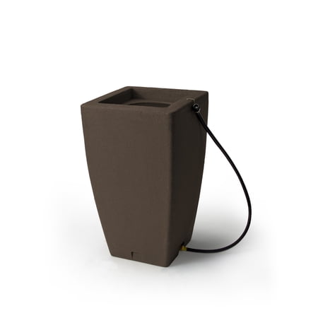 Algreen Madison Rain Barrel, 49 Gallon, Brownstone Resin