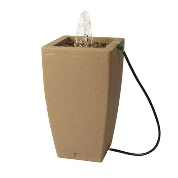 Algreen Madison ALG-84231 49 Gallon Rain Water Collection Barrel and Fountain