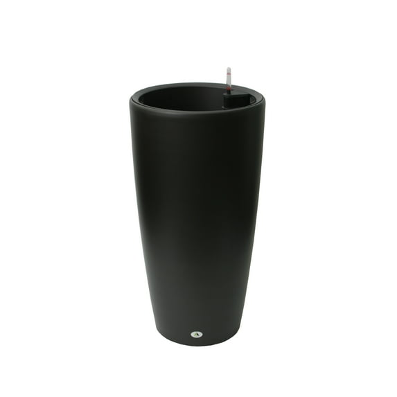 Algreen Modena Planter, 30-In. Round Taper Planter, Self-Watering, Matte Mocha