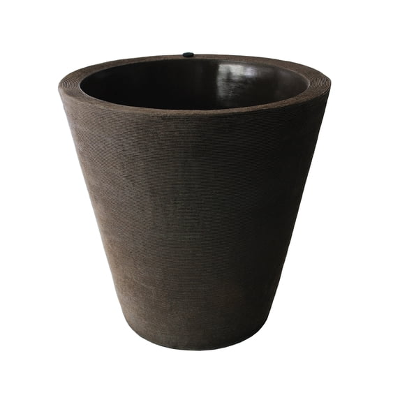 Algreen Olympus 20" Self-Watering Planter, Brownstone Resin