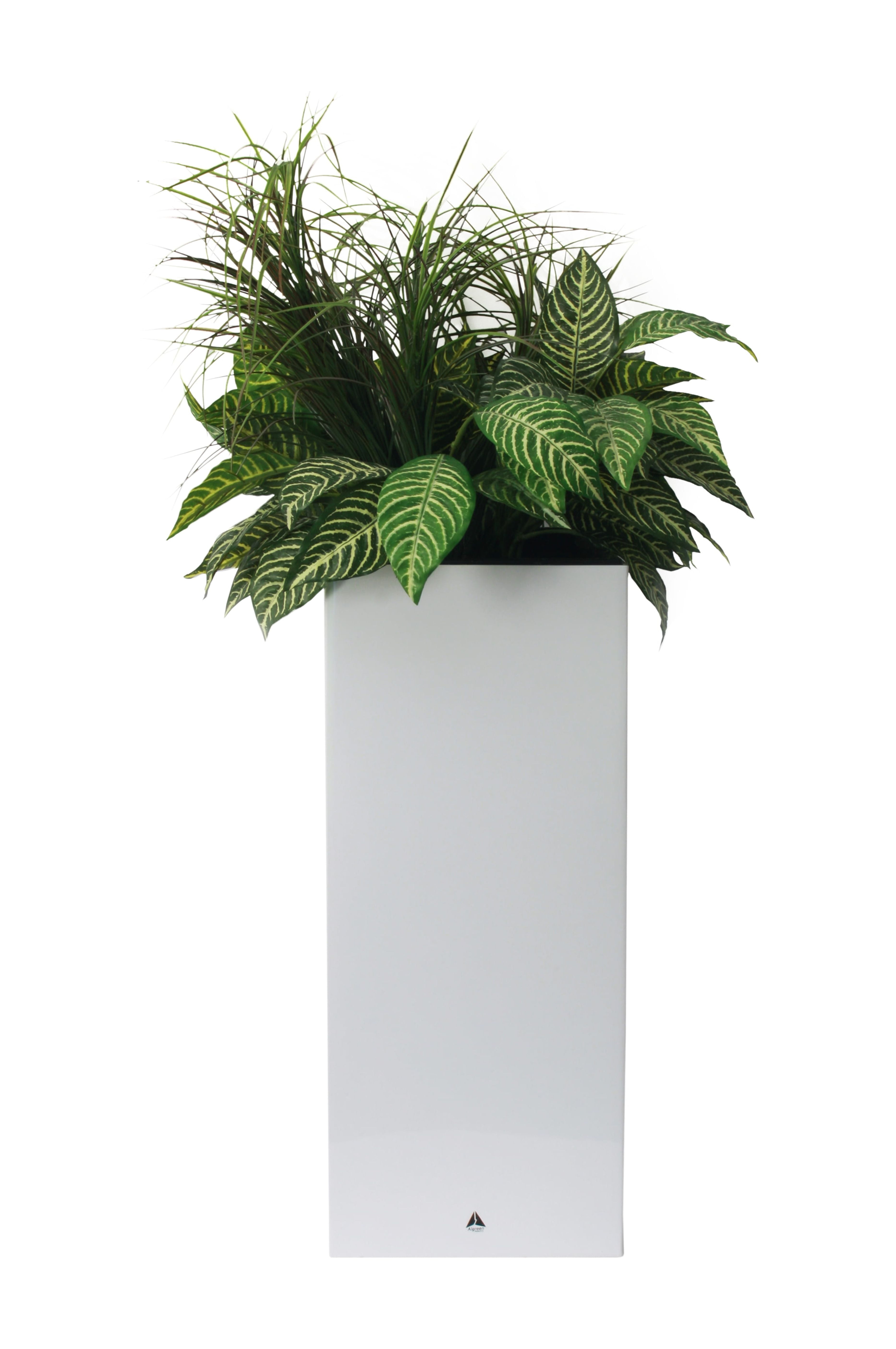 26" White Tall Square Self-Watering Resin Planter
