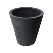 Algreen Crete 26" Self-Watering Planter, Round, Black Resin