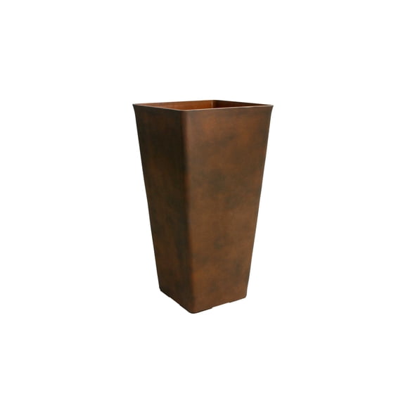 Algreen Products 47733 13 x 25 in. Acerra Planter, Square Taper - Rust