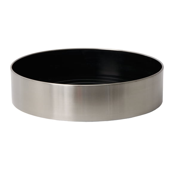 Algreen Stainless Steel Planter, Round Indoor Planter 14-In. by 3-In. Height