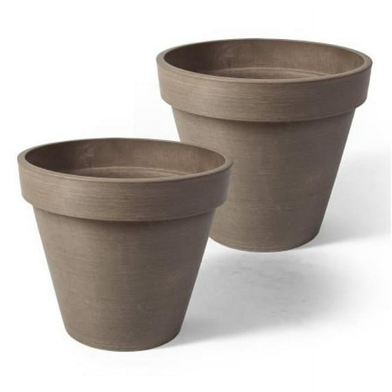 Algreen Valencia 10-in. Round Banded Planter