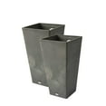 thumbnail image 1 of Algreen Valencia 2 Square Planters 10-In. by 20-In. Height - Concrete 2PK, 1 of 4