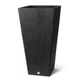 thumbnail image 1 of Algreen Valencia All-Natural 31" Inside/Outside Square Planter Pot, Matte Black, 1 of 10