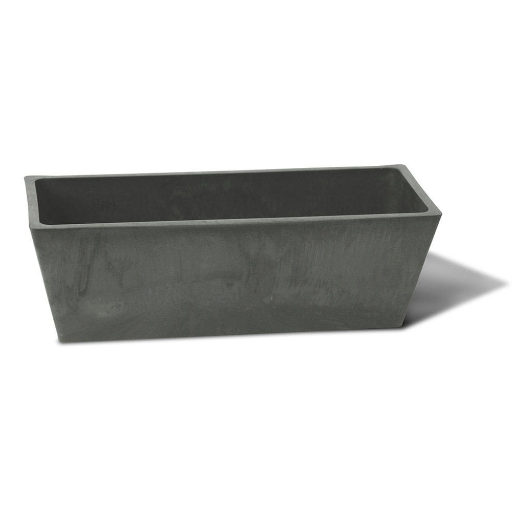 Algreen Valencia Inside/Outside 20" x 7.5" x 6.5" Windowsill Plant Box, Charcoal