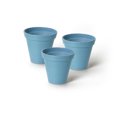 thumbnail image 1 of Algreen Valencia Planter, Round Banded Planter, 4.25-In. Diameter by 4-In.H, Spun Blue, 3 pack, 1 of 2