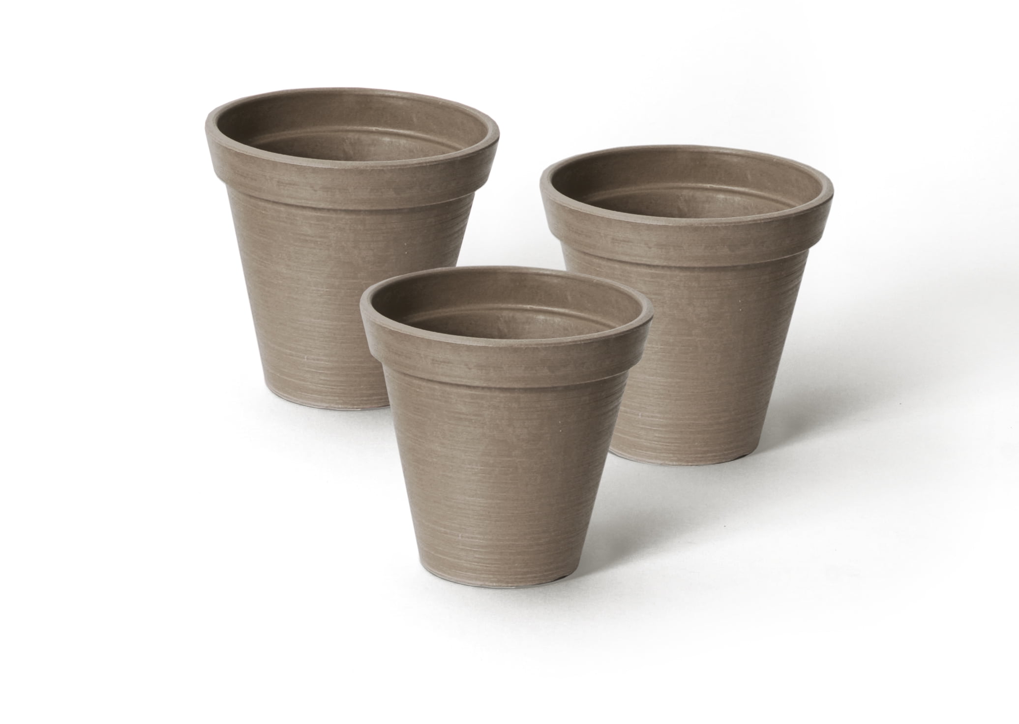 Algreen Valencia Planter, Round Banded Planter, 4.25-In. Diameter by 4-In.H, Spun Black, 3 pack Algreen Valencia Planter, Round Banded Planter, 4.25-In. Diameter by 4-In.H, Spun Black, 3 pack