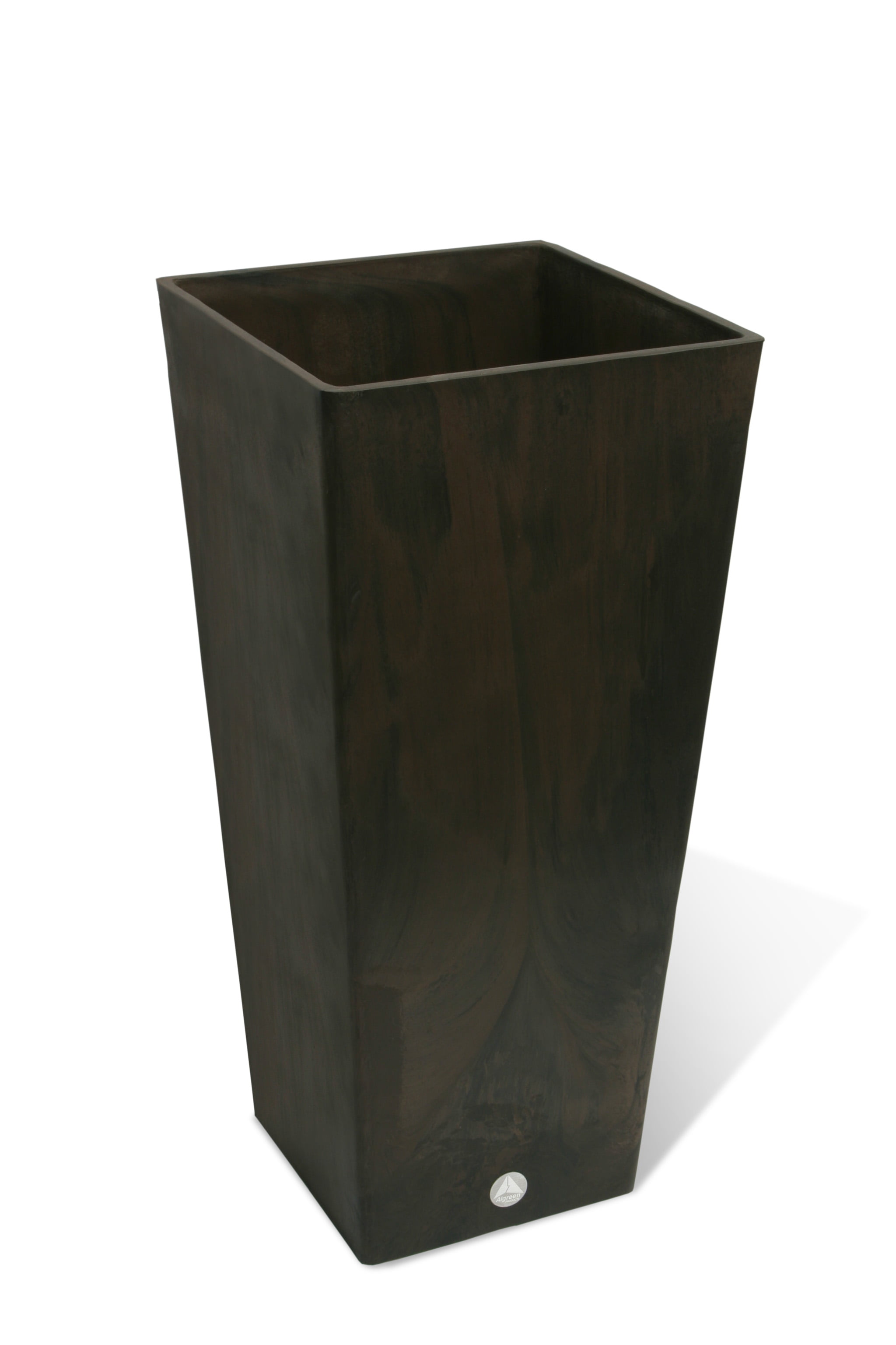 Algreen Valencia Square Planter, 13-Inch Width x 28-Inch Height, with Plant  Shelf Insert, Chocolate Marble＿並行輸入品