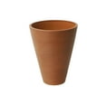 thumbnail image 1 of algreen valencia planter, round taper ribbed planter, 11.4-in. diameter by 14-in., charcoal, 1 of 2