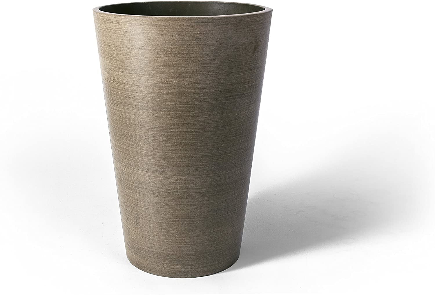 Algreen Valencia Planter, Round Taper Planter 12-In.by 18-In., Spun Charcoal Algreen Valencia Planter, Round Taper Planter 12-In.by 18-In., Spun Charcoal