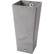 Algreen Valencia Square 13x13x28 Inch Flower Garden Plant Pot Planter, Gray