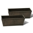 thumbnail image 1 of Algreen 19165 8 x 9 x 26 in. Valencia Rectangle Windowsill Planter, Chocolate, 1 of 3