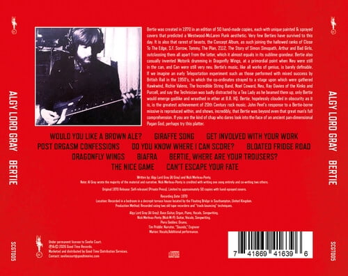 Algy Lord Gray - Bertie - Music & Performance - CD
