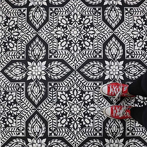 Alhambra Tile Allover Stencil - Wall Painting Stencils for Easy Room Makeover Large Stencil for Painting Walls Stenciling Instead of Wallpaper Saves Money Stencils for Walls and Floors