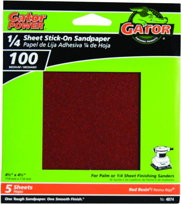 Ali 4074 Gator 41/2 By 41/2 Inch Sandpaper Adhesive Backed 100 Grit