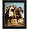thumbnail image 1 of Ali'Ben'Hamet, Caliph of Constantine of the Haractas, followed by his Escort 20x23 Black Ornate Wood Framed Canvas Art by Chasseriau, Theodore, 1 of 2
